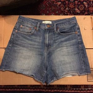 Madewell high rise shorts Denver wash